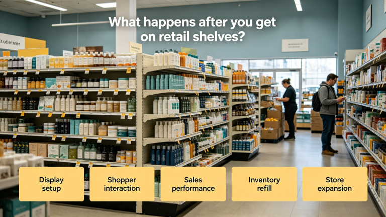 Retail journey after product launch in a retail store